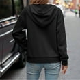 thumbnail image 4 of JGGSPWM Women's Hoodies Casual Long Sleeve Quilted Half Button Drop Shoulder Pullover Tops Loose Drawstring Hooded Sweatshirt Black XXL, 4 of 7