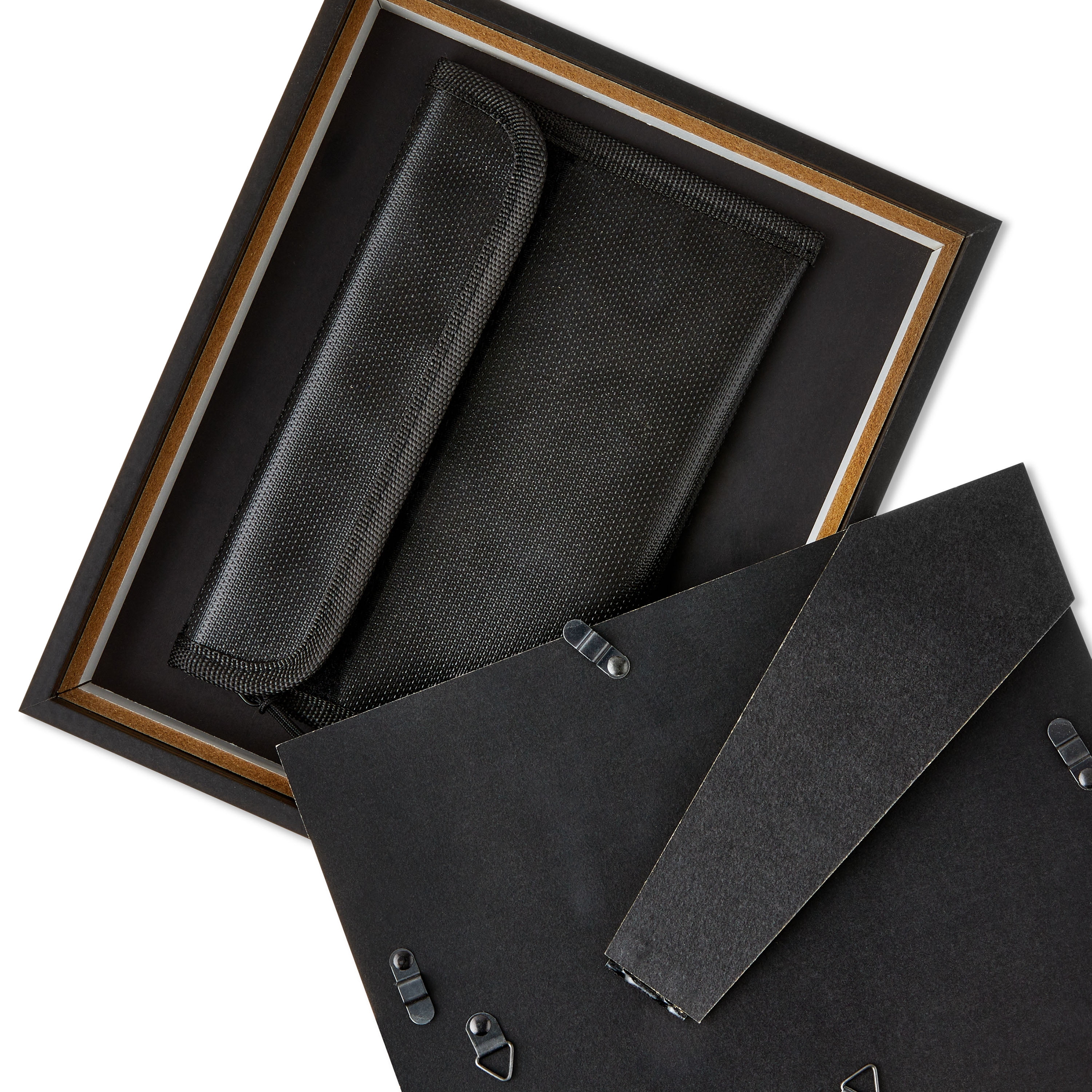 Pen+Gear Black Picture Frame Diversion Safe with Fire Resistant Waterproof Money Bag