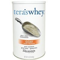 Tera's Whey Goat Whey Protein Powder, Plain Unsweetened, 22g Protein, 0.75