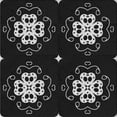 thumbnail image 1 of Ahgly Company Machine Washable Indoor Square Transitional Night Black Area Rugs, 7' Square, 1 of 7