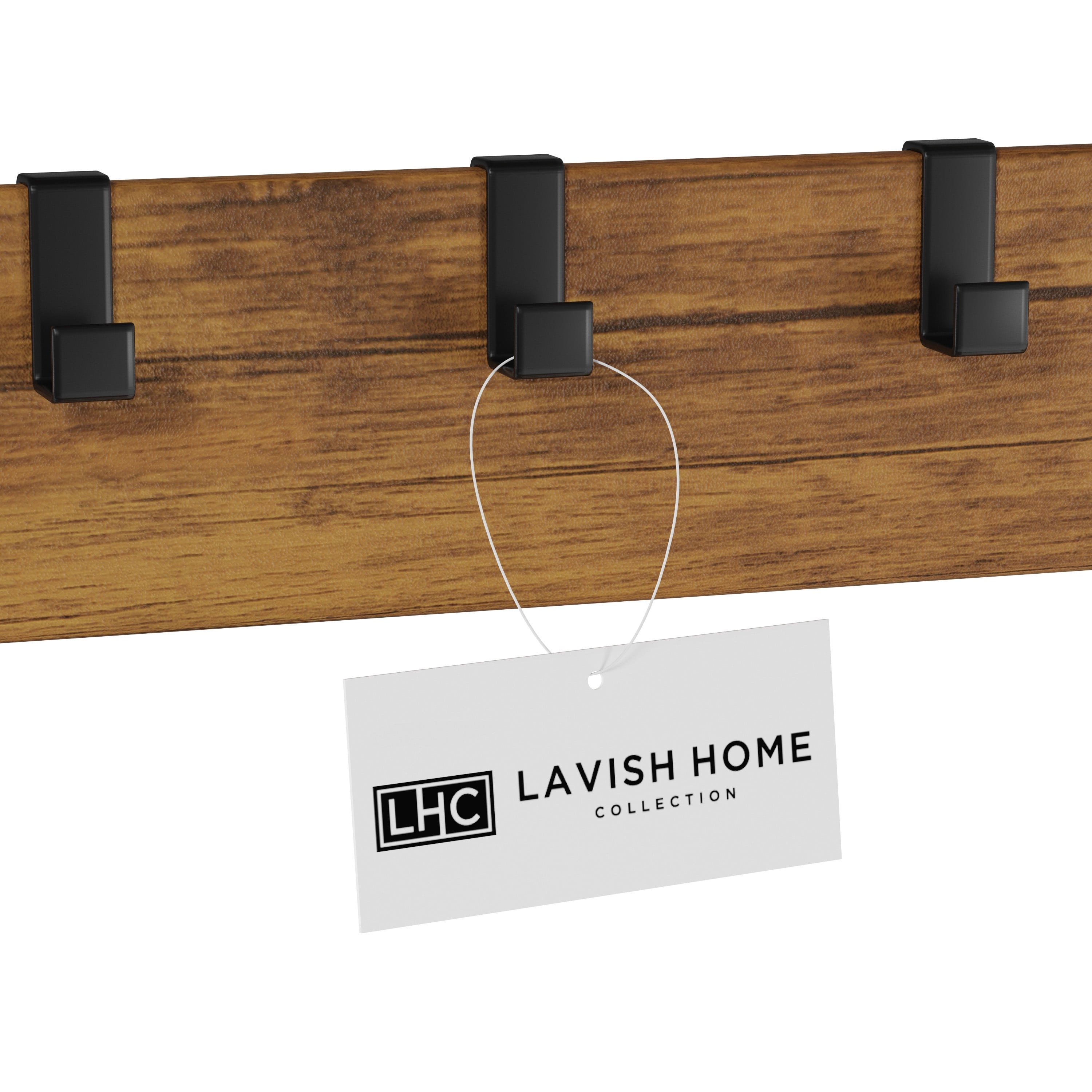 Lavish Home Entryway Bench with Coat Rack, Seat, Hooks, and Shoe Storage