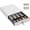 White and Stainless Steel, variant on Volcora 13" Cash Register Drawer for Point of Sale (POS) System with 4 Bill 5 Coin Cash Tray, Removable Coin Compartment, 24V, RJ11/RJ12 Key-Lock, Media Slot, White - for Stores, Shops and Businesses