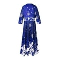 thumbnail image 7 of Wangmeiwg Christmas Dresses for Women Christmas Snowflake Print Long Casual Dress for Women with Round Neck and Half Sleeve Elegant Design S Blue, 7 of 7