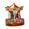thumbnail image 2 of Caja de música con diseño de carrusel de Navidad, estatua de carrusel, adorno navideño giratorio para Navidad, oficina, decoración navideña del día de 27x235cm, 2 of 8