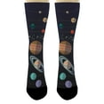 thumbnail image 4 of ThisWear Unisex Science Socks Planets Socks Outer Space Apparel Science Themed Gift 2-Pair Novelty Crew Socks, 4 of 5