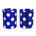 thumbnail image 2 of Wukai Blue And White Polka Dot Print Car Trash Can - Easy to Clean Hanging Garbage Bin - Removable Liner - Leak-Car Garbage Can - Waterproof Trash Can for Car and SUV, 2 of 7