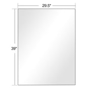 BarberPub Mirror 29.5(W) x 39(H) ft Wall-Mounted Bathroom Equipment3036-3