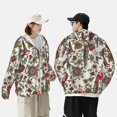 thumbnail image 6 of Gaeub Dark Enchanted Flowers And Birds Men's and Women's UPF 50+ Long-Sleeved Sun Protection Clothing, Fishing Shirt Long Sleeve Zip - 3X-Large, 6 of 9