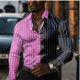 thumbnail image 3 of Camisa informal de negocios con estampado 3D para hombre, camisa formal de manga larga con solapa para verano, primavera y otoño, tallas S a 5XL, envío rápido 2024, 3 of 5