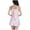 Pink, variant on FRSASU Plus size Pajamas Women's Thin Back Over the Hip Short Strap with Summer Color T-Neck Home Nightdress Beige 8(L)