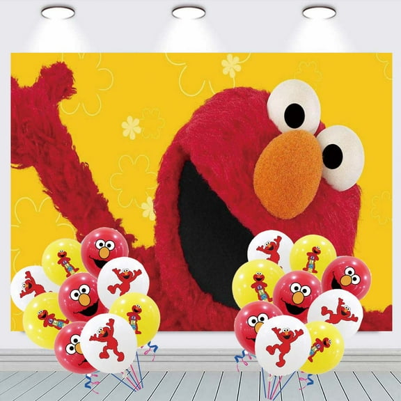 Elmo Banner Wall Decor Party Decorations Balloons Taspestry Backdrop Background Poster Decor Supplies