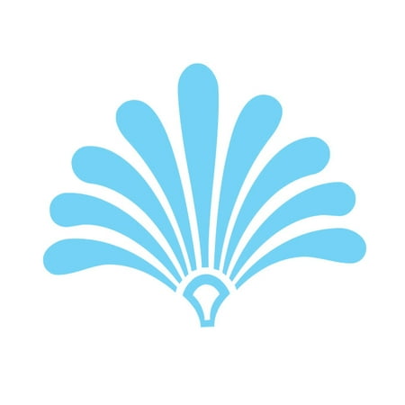 Fountain Wall Embellishment - Large - Ice Blue