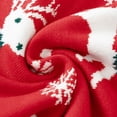 thumbnail image 4 of GYRATEDREAM Toddler Boys Girls Sweatshirts Christmas Reindeer Fleece Crewneck Pullover Xmas Winter Warm Sweaters Tops for 6Y Red, 4 of 7