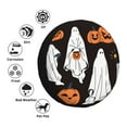 thumbnail image 4 of Salouo Halloween Ghosts And Pumpkins Print Spare Tire Cover 14-17 inch Spare Tire Protector Universal Tough Tire Wheel Cover for Trailer SUV and Truck-16 inch, 4 of 6