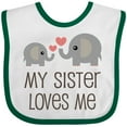 thumbnail image 3 of Inktastic My Sister Loves Me Boys or Girls Baby Bib, 3 of 4