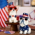 thumbnail image 7 of Ayieyill 3pcs 4th of July Patriotic Dog Figurines, Fourth of July Independence Day Decorations, Memorial Day Decor, Black, 7 of 7
