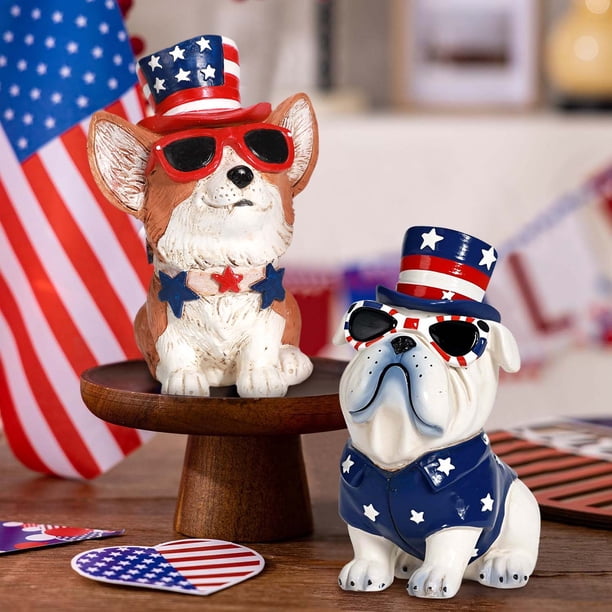 3pcs Patriotic Dog Decor - Wall clocks for ecommerce - Walmart