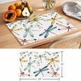 thumbnail image 6 of Dragonfly Placemats Set of 6, Watercolor Colorful Wings Flying Non-Slip Place Mats Washable Table Mats for Kitchen Dining Table Decorations Indoor/Outdoor, 6 of 9