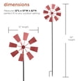 thumbnail image 4 of Alpine Corporation Metal Windmill Garden Stake, 52 Inch Tall, Red, KIY102RD, 4 of 11
