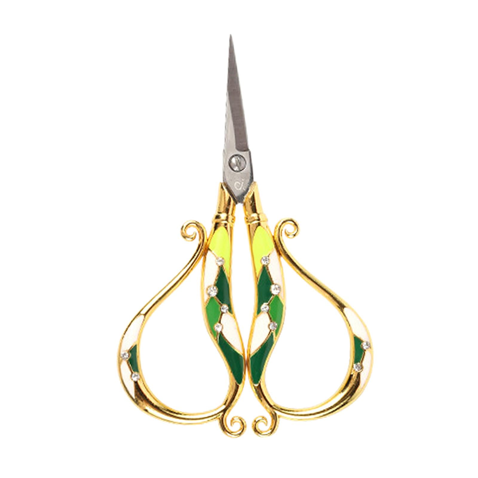 Wxqbjtam Tailor Scissors Embroidery Scissors Sewing Tool Dressmaker Shears Vintage Design Green