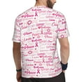 thumbnail image 2 of Rocae Breast Cancer Ribbons Awareness for Men's Mesh Quick-Dry Short Sleeve Workout T-Shirt,Mens Crew Neck Tee Lightweight Soft Classic T Shirts 6X-Large, 2 of 9