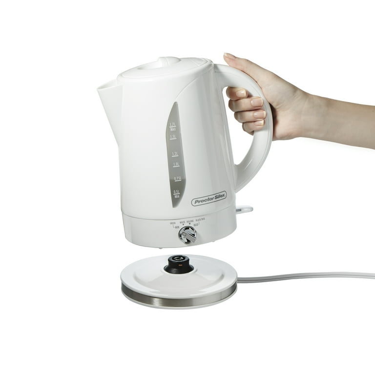 Proctor-Silex 1.7Liter Variable Temperature Electric Kettle, White