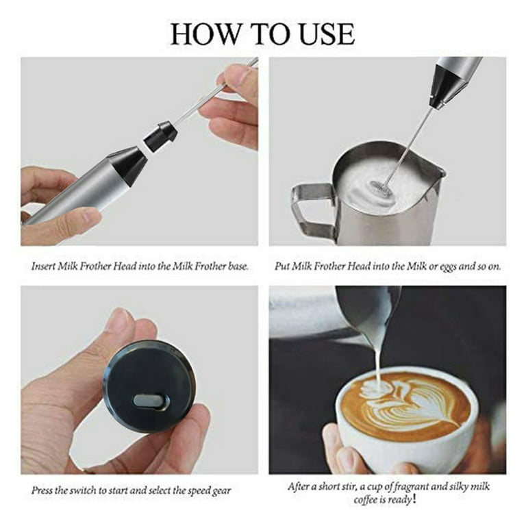Electric Mixer Blender Milk Frother Handheld With USB Charger Dock  Stainless Bubble Maker Whisk For Coffee Cappuccino - ِAbhir-Online