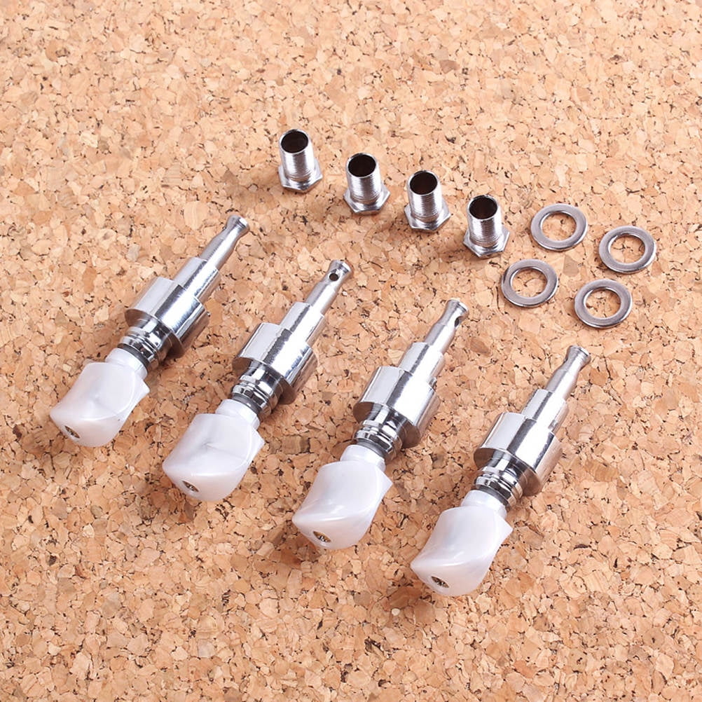 Pawsdot Banjo Tuners Plated Silver Metal for Precise Tuning and Durability 4Pcs