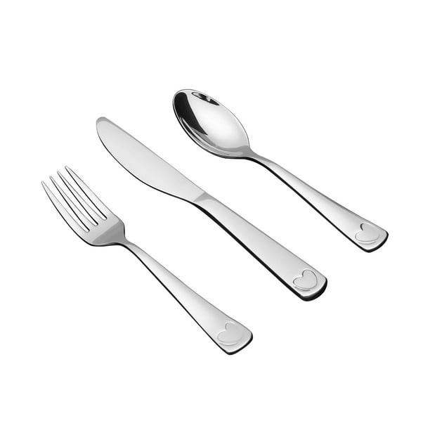 Parent's Choice 3 Piece Premium Stainless Steel Toddler Flatware Set
