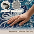 thumbnail image 6 of ODIKA Octopus Ocean Mosaic Nautical Tentacle Wave Border Navy Animals Refined Non-Slip Low Profile for Hallway, Study Room, Playroom, 6 of 7