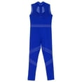 thumbnail image 4 of iixpin Full Body Jumpsuit for Girls Long Sleeves Biketards Tumbling Dance Leotard Skating Romper Bodysuit Blue 10, 4 of 6