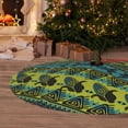 thumbnail image 6 of Pofeuu Teal Vintage Corn Pattern Print Christmas Tree Skirt, Merry Christmas Skirt Xmas Tree Ornaments for Xmas Holiday Party Decorations-30", 6 of 7