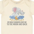 thumbnail image 4 of Inktastic My Great Grandpa Loves Me to the Moon and Back Elephants Boys or Girls Baby Bodysuit, 4 of 5