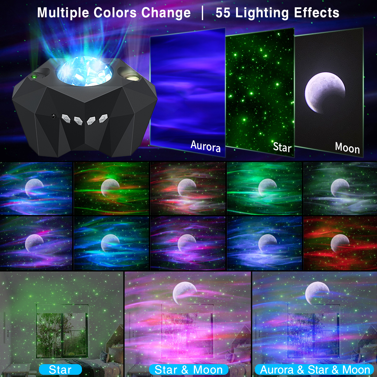 GPED 3-in-1 Star Galaxy Projector with Remote and Music photo 8