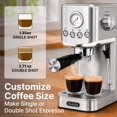 thumbnail image 3 of Máquina de espresso Zulay Kitchen 20 bar 1350W plateada, 3 of 9