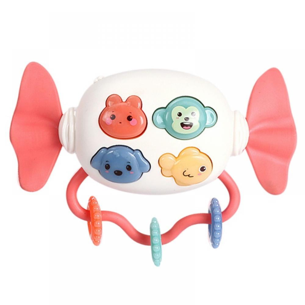 Z-KOKO Baby Early Educational Toys for 1-3 Years Old Hand Bell Knock Hand Bell Rattles Hit Musical Instruments Toys Percussion Tambourine Drum Party Gift Toy
