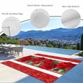 thumbnail image 3 of Red Roses Outdoor Rug for Patio/Deck/Porch, Non-Slip Large Area Rug 3 x 5 Ft, Valentine's Day Romantic Flowers Green Leaf Stripes Indoor Outdoor Rugs Washable Area Rugs, Camping Rug Carpet Runner, 3 of 8