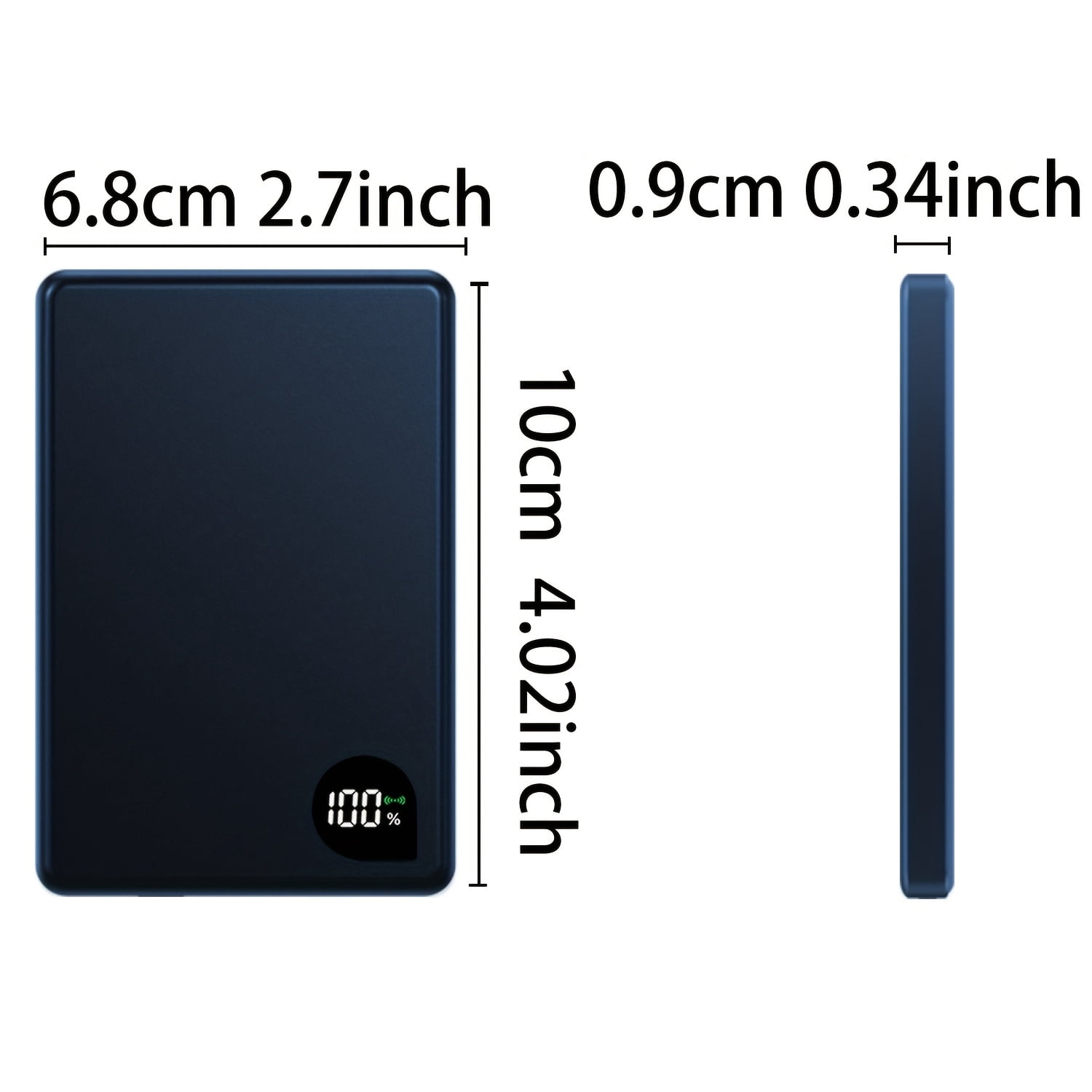 Magnetic Wireless Power Bank 15W Fast Charging for iPhone 16/15/14/13, Ultra-thin Aluminum Alloy LED Display, PD 20W USB-C Two-Way Portable Charger