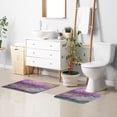 thumbnail image 7 of 2 Piece Bath Mat Set with U-Shaped Toilet Mat and Rectangle Bath Rugs Non Slip Machine Washable Bathroom Mats Purple Trees, 7 of 7