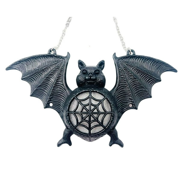 Bewildely Lámpara de murciélago de Halloween para el hogar, diseño de escena DIY, suministros para fiestas, colgante de luz alimentado por batería, Kits de decoración para fiestas Bewildely HA068759-00