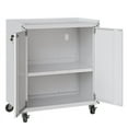 thumbnail image 6 of Manhattan Comfort Fortress Metal Mobile Garage Cabinet with Shelves in White, 6 of 10