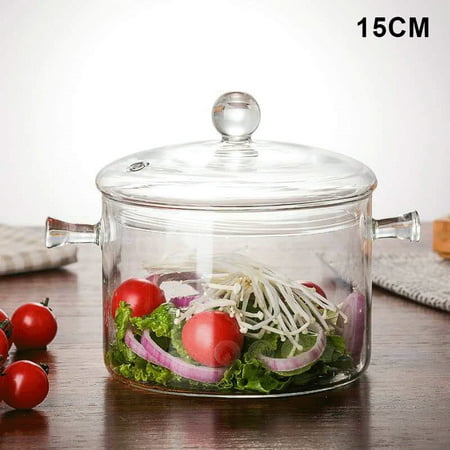 

HXAZGSJA Glass Pasta Noodles Bowl Heat Resistant Borosilicate Glass Saucepan Microwave Dishwasher Safe for Soup Pasta Baby Food Binaural(Binaural 15cm)