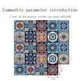 thumbnail image 3 of Antique Flower Tile Tile Decals Flower Patchwork Tile Decals Vintage Wall Stickers, 3 of 8
