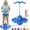 Blue, variant on Gfplay Balance Jumping Ball with Handle, Pogo Hopper Ball for Indoor & Outdoor Play, Develops Balance & Coordination, Safe Fitness Toy