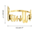 thumbnail image 2 of 4 piezas de anillos de servilleta de metal dorado en forma de letra para la cena, 2 of 6