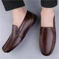 thumbnail image 3 of Men's Leather Loafers Casual Slip-On Driving Shoes Breathable Moccasins Zapatos de vestir Mocasines elegantes, 3 of 7