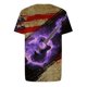 thumbnail image 4 of Hombres Casual cuello redondo estilo fresco 3D impresión digital pulóver Fitness deportes pantalones cortos mangas camiseta blusa Pompotops oipoqjl31649, 4 of 4