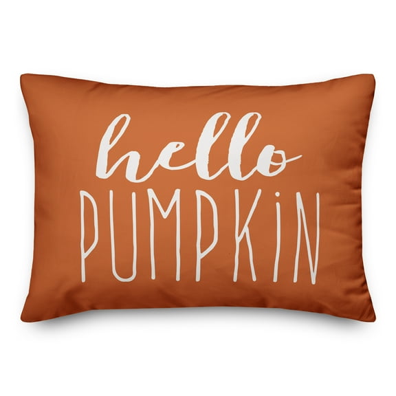Creative Products Hello Pumpkin Orange 14x20 Spun Poly Pillow