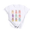thumbnail image 1 of Mujeres Pantalones Cortos de Manga Corta Impresa Floral Cuello Redondo Superior / Camisa Poliéster, Blusa Casual de Moda para el Uso Diario Del Hogar, 1 of 5