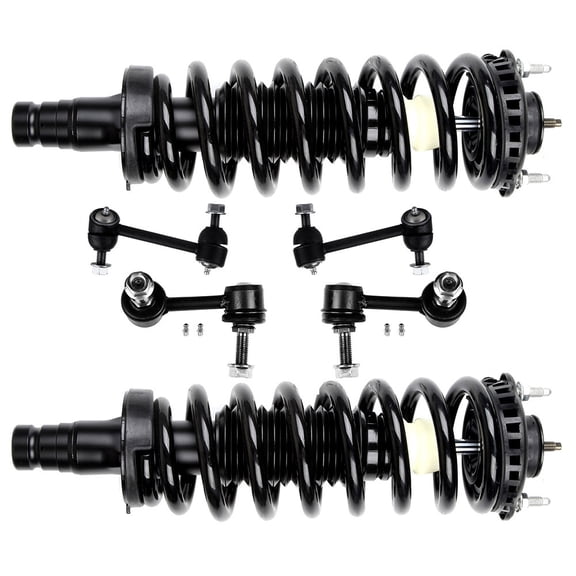 CCIYU Complete Suspension Kit Fits 02 03 for Chevrolet Trailblazer EXT, 02 03 for GMC Envoy XL Includes Strut Spring Assembly, Stabilizer Bar Link Kit, Stabilizer Bar Link